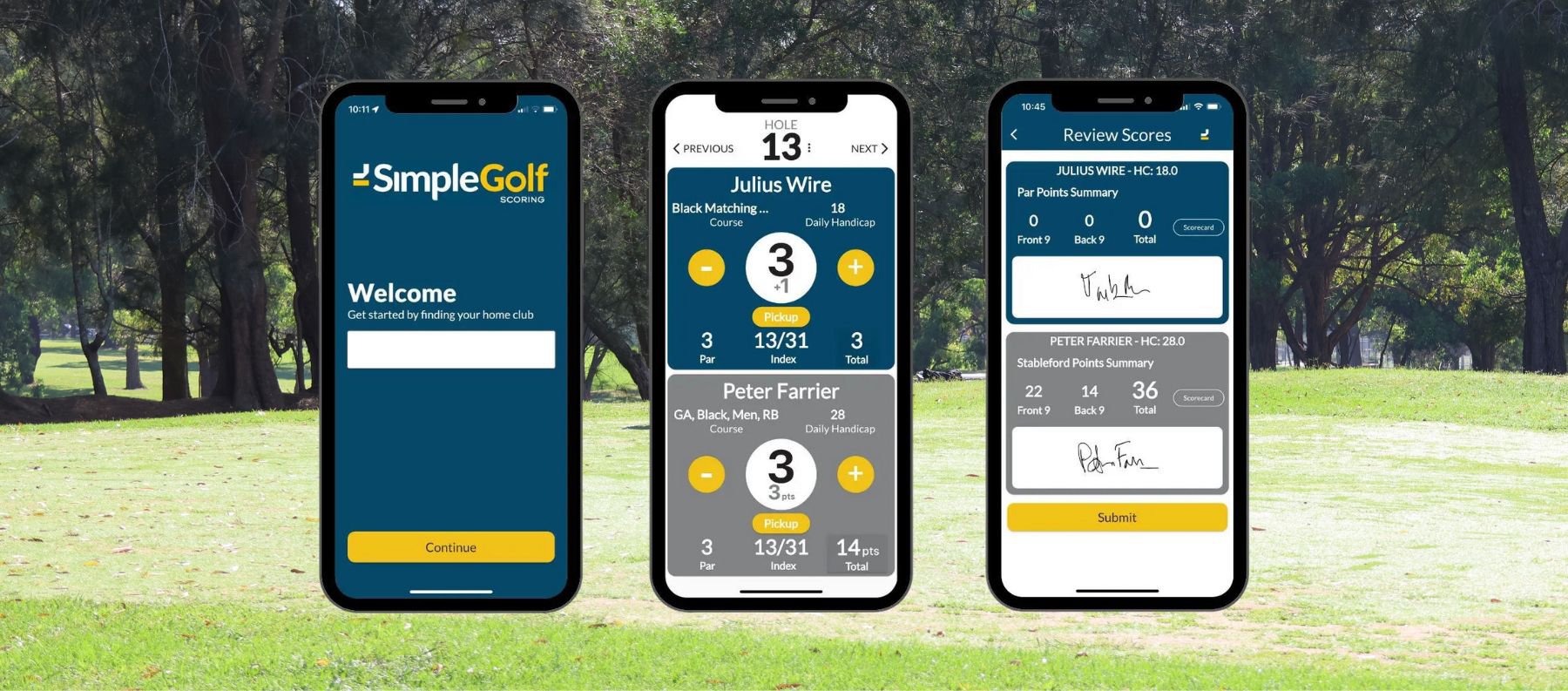 SAVING SCORES USING THE SIMPLE GOLF APP cover